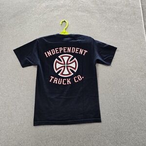 VINTAGE NHS Men Shirt S Blue Y2K Graphic Independent Logo Skate Grunge